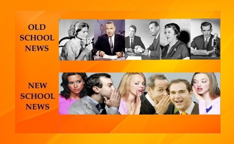 Old School New School News red