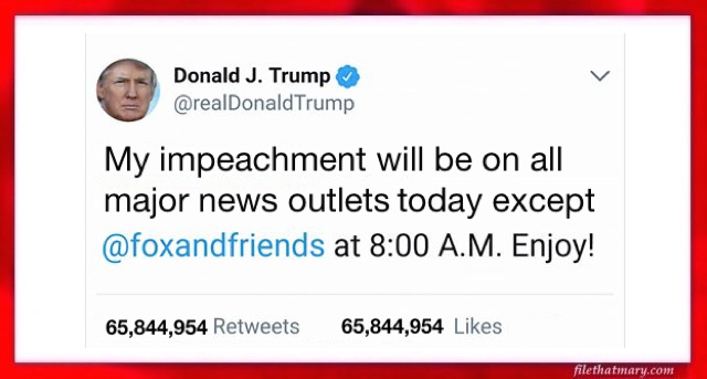 A impeachment tweet
